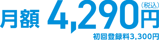月額 4290円(税込)